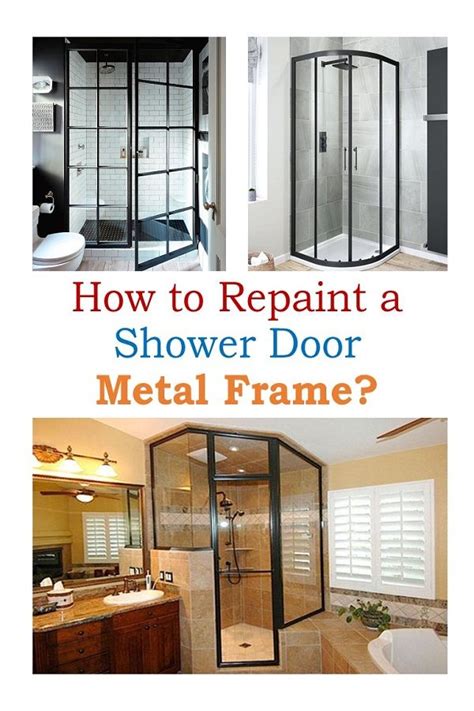 painting metal shower enclosure|repair metal shower door frame.